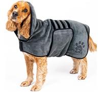Elite Paws® Peignoir de bain en microfibre de luxe pour chien,Super doux et épais,Ultra absorbant,Réglable,Fournitures de toilettage pour chiots, animaux de compagnie boueux, douche, accessoires (S)
