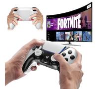 Elite PC/PS4 Controller für Fortnite mit Back Paddles und Turbo, YMIR Wireless Pro Gaming Gamepad mit No Drift Joystick, Vibration, 1200mAh Akku, Kompatibel mit Playstation 4/PC/Steam, Blanc