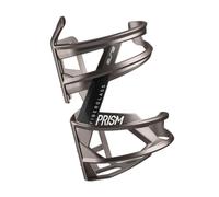 Elite Prism Droite Porte-Bidon Latéral - Titane - Graphique Noir - pour VTT, Gravel & Cadres Compacts - Made in Italy