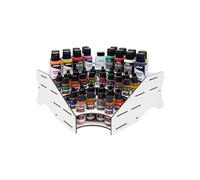 elite pro Organiseur de peinture d'angle EP05 compatible avec Vallejo AK The Army Painter, etc | 28 x 28 x 11 cm | Capacité de 44 pots et 18 pinceaux | Modélisme miniatures | Montage facile