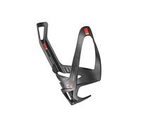 Elite Rocko Carbon Porte-Bidon Carbone Mat Graphique Rouge, Support Ultra-Léger 25g Entrée Avant/Latérale VTT Route