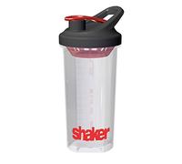 Elite Shaker Bouteille Mixte, Transparent/Rouge