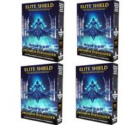 Elite Shield 100 Premium Toploaders + 100 Sleeves Premium - Protège-cartes Rigides - Compatible avec carte Pokemon, One Piece, Magic - Toploader de Taille Standard - Transparence Premium