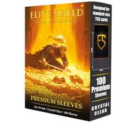 Elite Shield 100 Sleeves Premium 66x91 mm - Protèges-Cartes - Compatible avec carte Pokemon, One Piece, Magic - Souples, Haute Transparence - Cartes à Collectionner, TCG