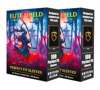 Elite Shield 200 Perfect Fit Sleeves 64x89 mm - Protèges-Cartes Ajustement Précis - Compatible avec carte PKM, One Piece, Magic - Taille standard - Inner Sleeves - Haute Transparence - TCG