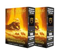 Elite Shield 200 Sleeves Premium 66x91 mm - Protèges-Cartes - Compatible avec carte PKM, One Piece, Magic - Souples, Haute Transparence - Format Standard TCG