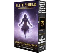 Elite Shield 50 Easy Pull Tab Sleeves - Protèges-Cartes avec Languette - Extraction Facile pour Toploaders - Compatible avec Carte PKM, One Piece, Magic - Taille Standard - Cartes à Collectionner TCG