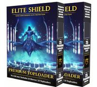 Elite Shield 50 Premium Toploaders + 50 Sleeves Premium - Protège-cartes Rigides - Compatible avec carte Pokemon, One Piece, Magic - Taille Standard - Transparence Premium