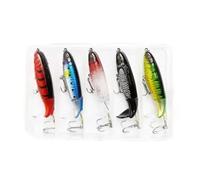 Elite Surface Predator Multi-Jointed 360 Rotating Tail Lure | Multi-jointed Topwater Fishing Lure, 360° Rotating Propeller Tail Hard Bait with Treble Hooks for Freshwater Fishing
