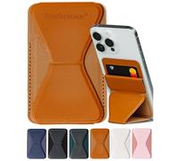 Elite Tech Gear Porte-cartes sécurisé avec support réglable, marron, Cuir