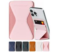 Elite Tech Gear Porte-cartes sécurisé avec support réglable, rose, Cuir