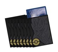 Elite Top Trainer Box Sleeves Pochettes mates pour cartes, Pochettes de cartes Paquet de 65 pièces, pour jeux de cartes à collectionner avec protection d'expédition BB-Toy-Trades (Zamazenta noir)