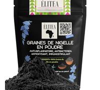 ELITEA Poudre de Nigelle Bio 50g - Graines de Nigelle Moulues - 100% Pure et Naturelle - Qualité Premium - Idéale en Cuisine, Soin de la Peau et Cheveux, DIY Cosmétiques et Remèdes Naturels