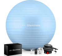 EliteAthlete® ballon de gymnastique bureau ergonomique avec système anti-burst - fitness yoga pilates grossesse - ballon de grossesse ballon de fitness yoga - ballon de yoga avec pompe à air, couleur:
