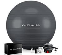 EliteAthlete Ballon Gym avec système Anti-Burst - Fitness Pilates Yoga - Ballon Grossesse avec Pompe à air Incluse