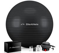 EliteAthlete Ballon Gym avec système Anti-Burst - Fitness Pilates Yoga - Ballon Grossesse avec Pompe à air Incluse