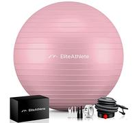 EliteAthlete Ballon Gym avec système Anti-Burst - Fitness Pilates Yoga - Ballon Grossesse avec Pompe à air Incluse