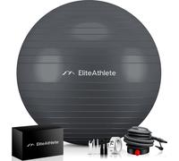EliteAthlete® Gymnastikball Büro balle assise ergonomique avec système anti-burst - Fitness Yoga Pilates Schwangerschaft - Balle de grossesse Balle de fitness Yogaball - Balle de yoga avec pompe à air