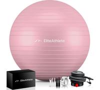 EliteAthlete® Gymnastikball Büro balle assise ergonomique avec système anti-burst - Fitness Yoga Pilates Schwangerschaft - Balle de grossesse Balle de fitness Yogaball - Balle de yoga avec pompe à air