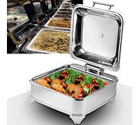 EliteBloom Ensemble de plats de buffet, chauffe-plats carrés en acier inoxydable pour garder les aliments frais et délicieux,