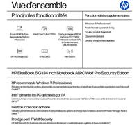 HP EliteBook 6 G1i Notebook AI 14" – Intel Core Ultra 7 – 16 Go RAM – 512 Go SSD – Win 11 Pro