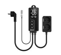 Elitech Contrôleur de Température Thermostat Numérique avec Sonde, Relais Double Pré-câblé de Chauffage et Refroidissement pour Incubateur Serre Brassage, 220V STC-1000Pro (Température+Humidité WiFi)