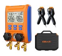 Elitech Digital Pressure Gauges Refrigerant Air Conditioning Pressure Tester Vacuum and Leak Temperature Tester High Precision for H