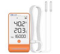 Elitech Enregistreur de Données de Température et d'humidité Bluetooth, Thermo-Hygromètre 2 Sonde pour Réfrigérateur Frigo, 100 000 Points APP Connecté, GSP-6 Pro