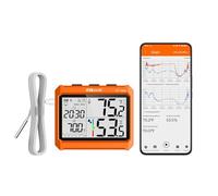 Elitech Enregistreur de Température et Humidité Bluetooth, 5000 Points de Données, Fonction Alarme, Thermomètre Hygromètre Digital pour Stockage Laboratoire Industrie Agriculture, IPT-100S
