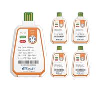 Elitech Enregistreur de Température USB à Usage Unique RC-17 5Pcs, Paramètres Réglables, Enregistrement 120 Jours pour Chaîne du Froid Aliments Médicaments, Étanche IP67, Export Auto PDF