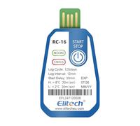 Elitech Enregistreur de Température USB Jetable RC-16 Surveillance de Chaîne du Froid pour Aliments Médicaments, Enregistrement Continu 120 Jours, Fonction Alarme et Protection IP67