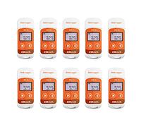 Elitech Enregistreur de Température USB RC-5+ Lot de 10 Mini Enregistreur de Données 32000 Thermomètre Numérique Rapport PDF CSV Auto Alarme