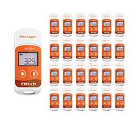 Elitech Enregistreur de Température USB RC-5+ Lot de 25 Mini Enregistreur de Données 32000 Thermomètre Numérique Rapport PDF CSV Auto Alarme