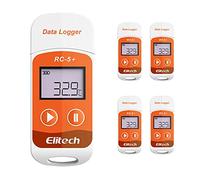 Elitech Enregistreur de Température USB RC-5+ Lot de 5 Mini Enregistreur de Données 32000 Thermomètre Numérique Rapport PDF CSV Auto Alarme