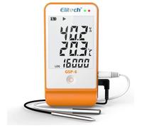 Elitech GSP-6 Enregistreur de Données de Température et d'humidité, Grand écran LCD, 16000 Points pour la Chaîne de Froid