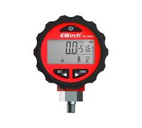 Elitech PG-30 Pro Manomètre Numérique Réfrigérant avec Rétroéclairage, Manifold Gauge Pour 87+ Réfrigérants 0-500 PSI 1/8 NPT, Rouge