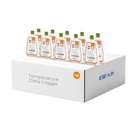 Elitech RC-17 10 Pièces Enregistreur de Température USB à Usage Unique, Enregistrement 120 Jours Pour Chaîne de Froid Aliments Médicament Vaccin, Fonction Alarme, Étanche IP67, Auto PDF