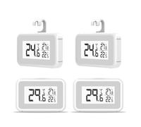 Elitech Thermometre Frigo Numérique Mini 4PCS, Thermomètre Intérieur avec Fixation Magnétique et Crochet, Surveillance Température pour Réfrigérateur Maison Bureau, Plage -10°C ~ 50°C, TM-2