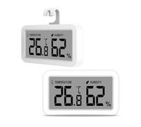 Elitech Thermometre Hygromètre Frigo Numérique Mini 2PCS, Thermomètre Congelateur Magnétique et Crochet, Surveillance Température Idéal Pour Réfrigérateur Maison et Bureau, TM-2TH