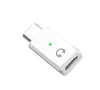 Elitecran Adaptateur Audio Lightning vers Type-c pour Casque D'écoutee, Convertisseur Lightn-ing Mâle vers Ecouteurs Type C Femelle pour Appareils de Type C, Pas pour Le Chargement, Blanc