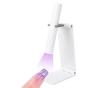 Elitecran Lampe UV Ongles Gel, Mini Lampe à Ongles Led UV Portable avec Support, Rechargeable par USB avec 2 Modes de Minuterie, Séchoir à Ongles Rapide pour Vernis Semi Permanent