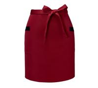 Elitecran Tablier Taille avec 2 Poches, Court Demi Tablier pour Femmes Hommes, Chef Tablier de Cuisine, Tablier de Serveur Serveuse pour Maison Cuisiner Bistro Bar Restaurant Café (Rouge)