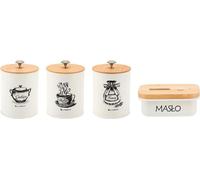 Elitehoff lot de 3 récipients de cuisine et beurrier 49326