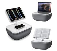 elitehood Coussin pour iPad pour ordinateur portable, MacBook, iPad Pro Air Mini, Kindle, livres et appareils de 4 à 15,6", gris