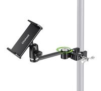 elitehood Support iPad à Long Bras Réglable 21,59 cm pour Micro et Pupitres | Support aluminium réglable 360° pour fixation sur pied de micro scène, pince pour iPad compatible 4-13 pouces Pro & tablettes