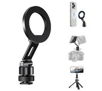 elitehood Support Téléphone Trépied Magnétique Adaptateur - Base Froide Rotative 360°, Compatible MagSafe, Vis 1/4", Inclinaison 180° pour Trépieds/Appareils Photo