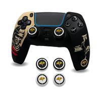 ElitePlay Housse de protection antidérapante en silicone Samurai Ghost of Yotei pour manette PS5, étui en caoutchouc souple pour manette sans fil PS5 avec ensemble de poignées pour le pouce