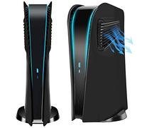 ElitePlay Plaque avant noire pour PS5 avec ouvertures de refroidissement - Accessoires pour Playstation 5 Digital Edition