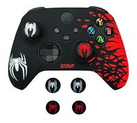 ElitePlay Spider Coque antidérapante en silicone pour manette Xbox avec 2 ensembles de poignées de pouce