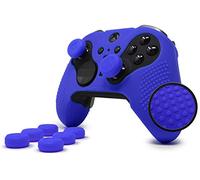 ElitePro Series 2 Lot de 8 poignées de pouce pour manette Xbox One Elite Series 2 par Foamy Lizard en silicone sans sueur avec clous antidérapants plats et 8 poignées QSX-Elite bleu
